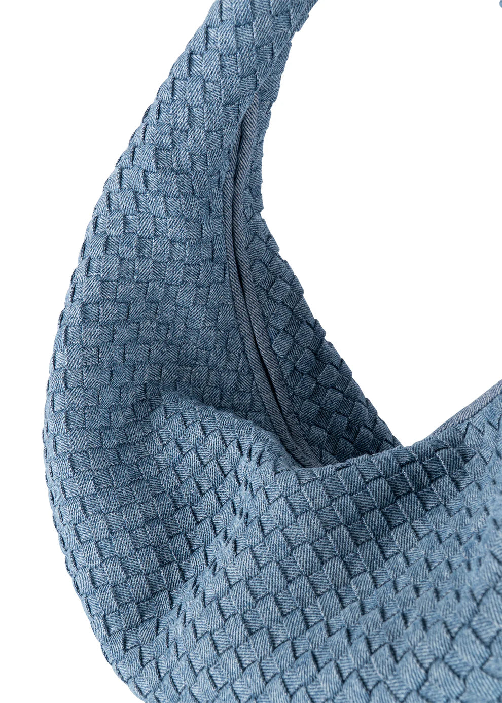 Woven hobo bag large