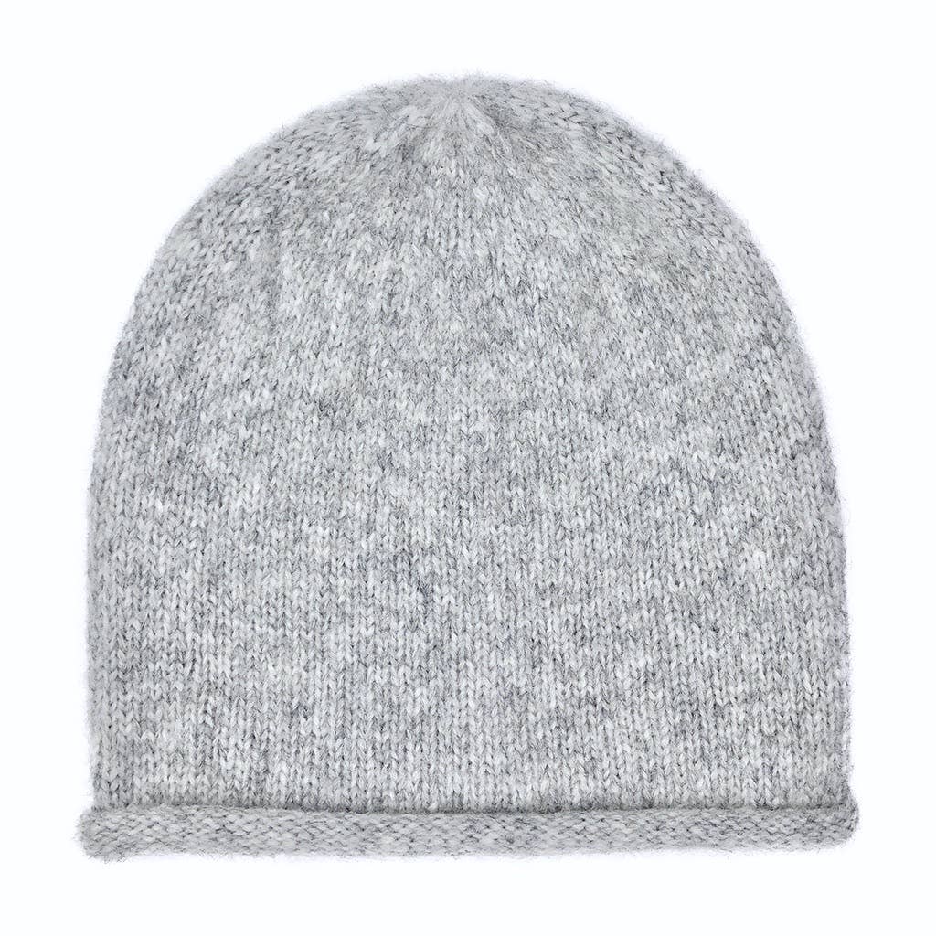 Gray Essential Knit Alpaca Beanie Hat