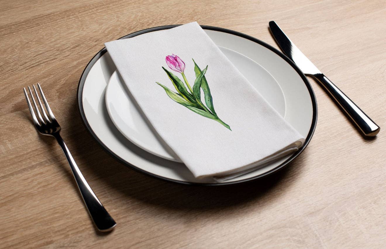Field of Tulips - Printed Guest Towel