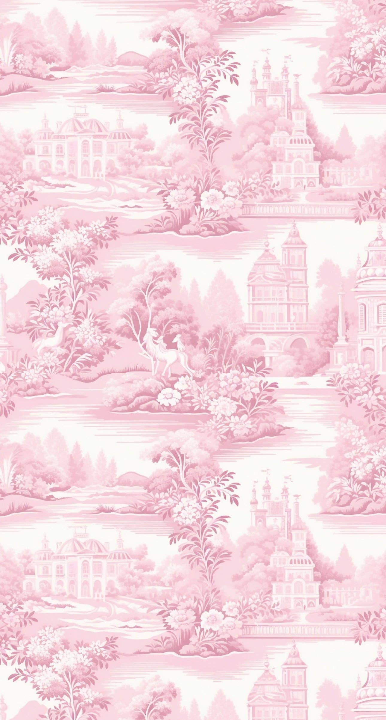 Pink Toile - Printed Guest Towel