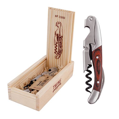 Rosewood Handle Double-Hinged Corkscrew