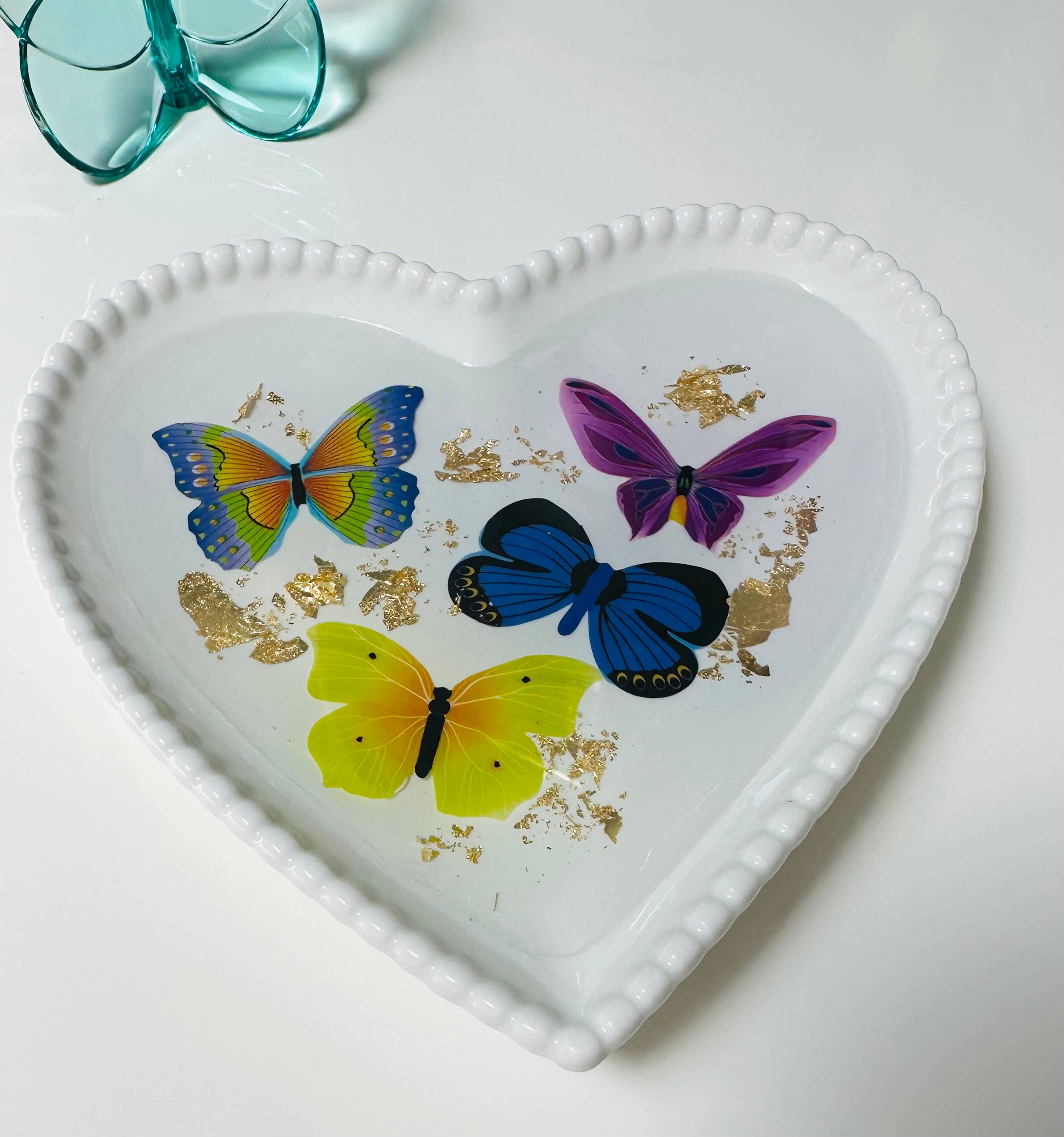 Butterfly Heart Trinket Catchall Dish