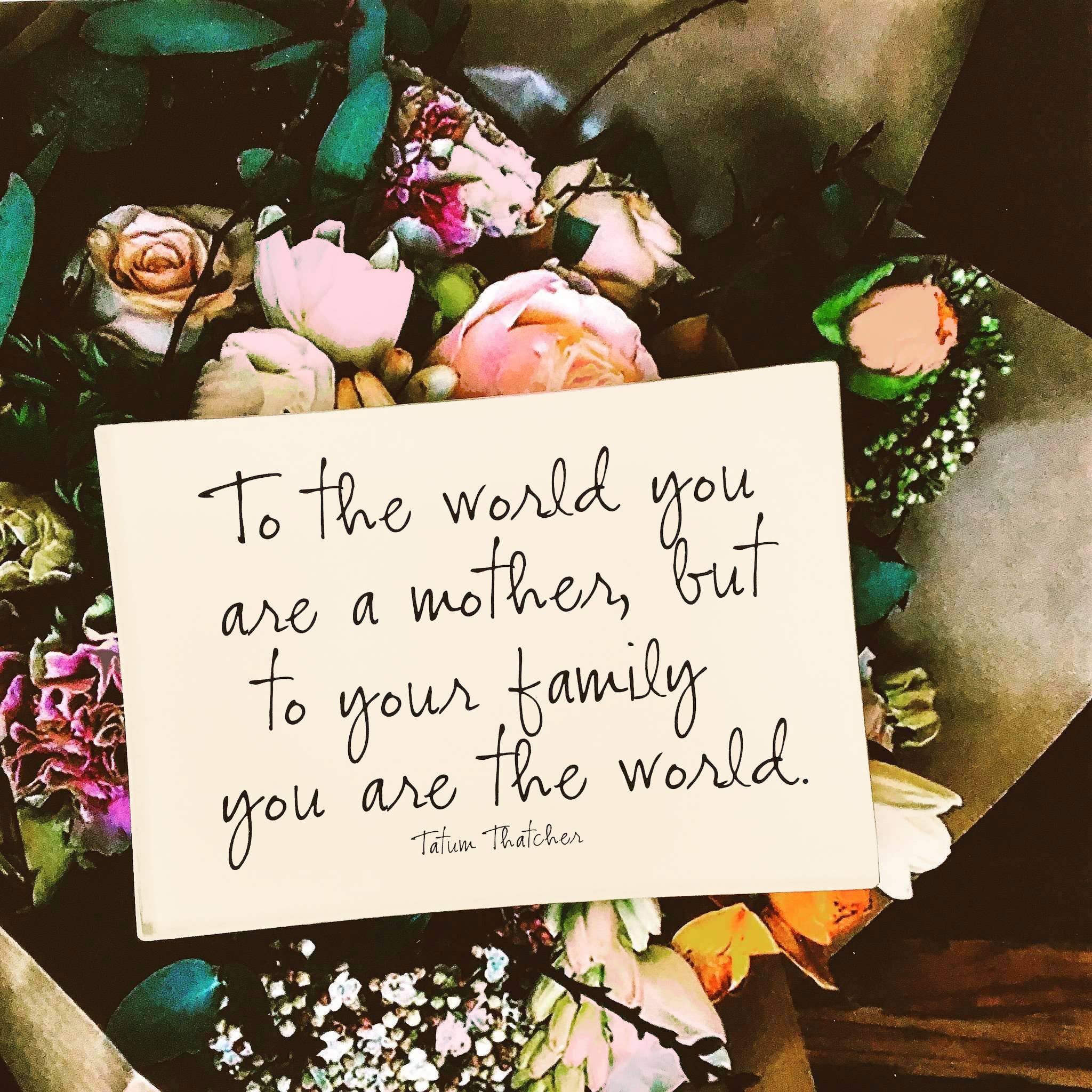 To The World You Are A Mother Decoupage Glass Tray