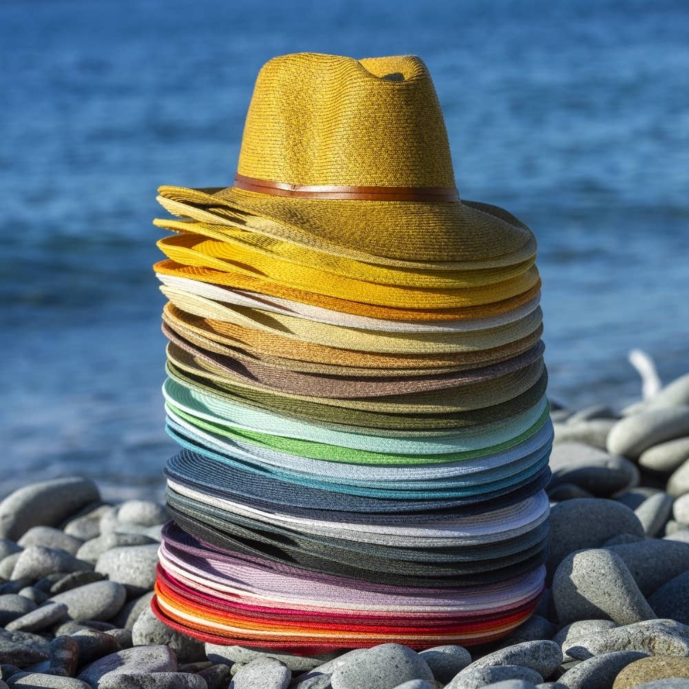 LEATHER TIE PAPER HAT