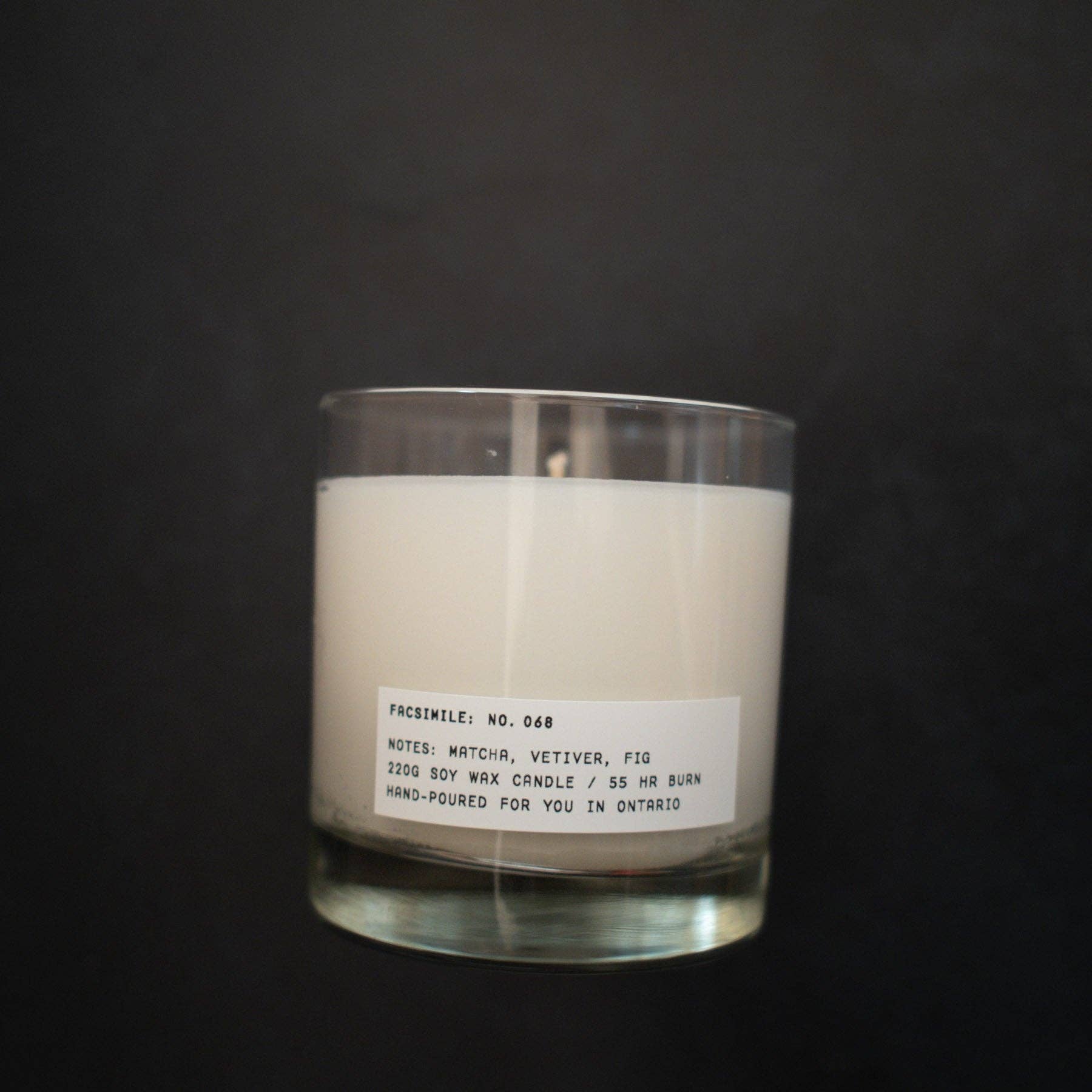 No. 068: Matcha, Vetiver, Fig [220g Soy Candle]