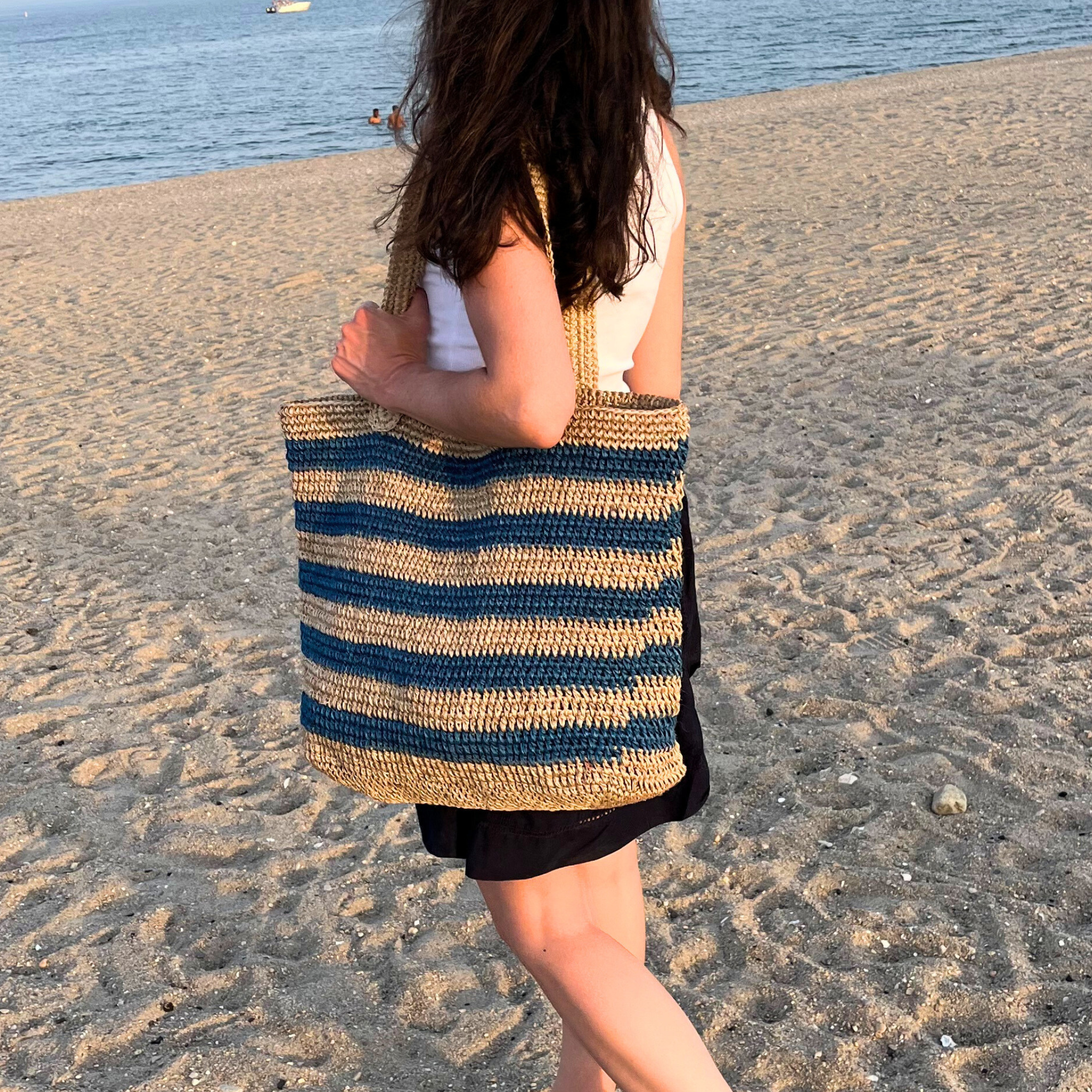 Blue Stripes Tote Bag