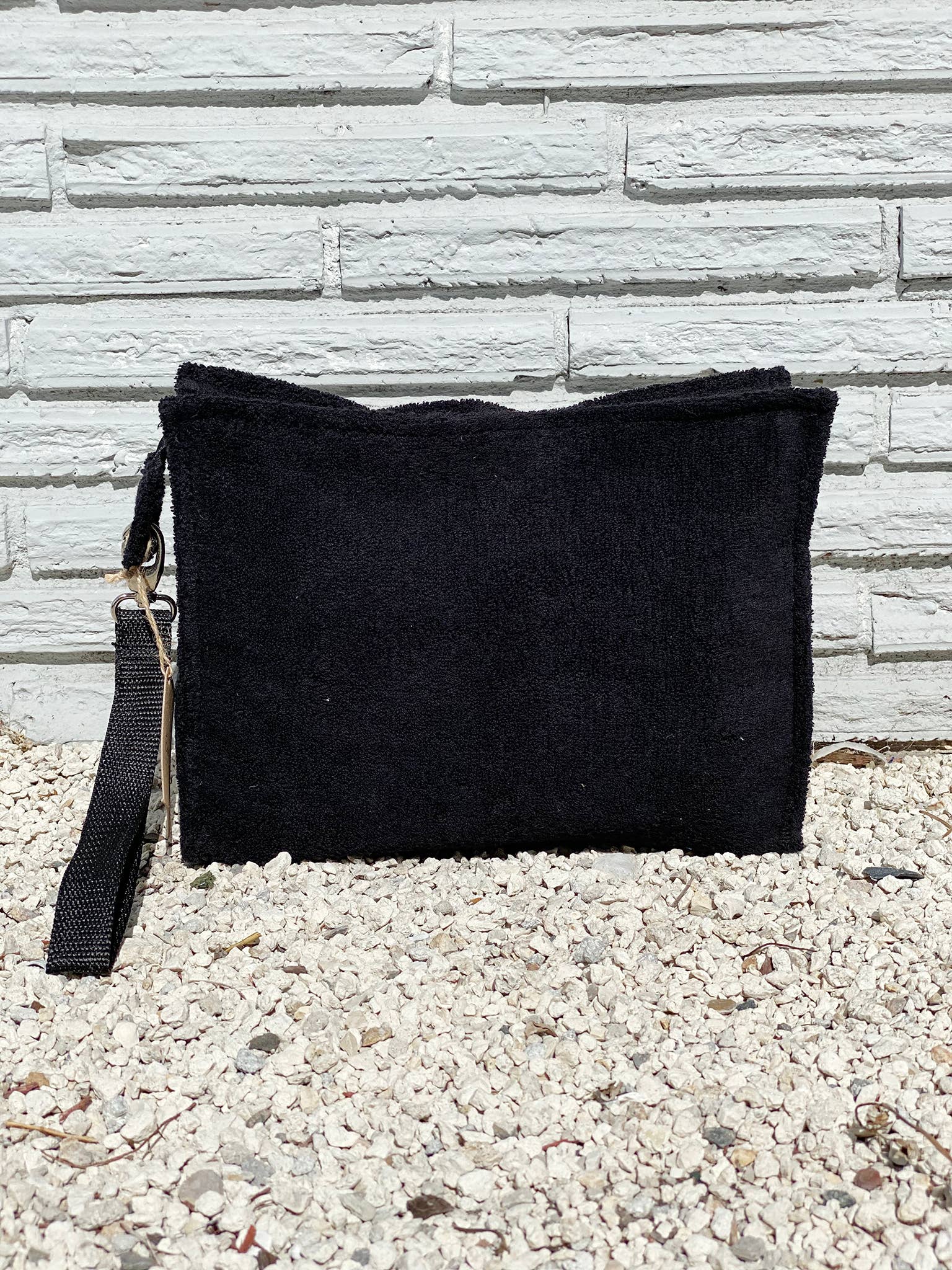 Large Terry Pouch Plastic Lined