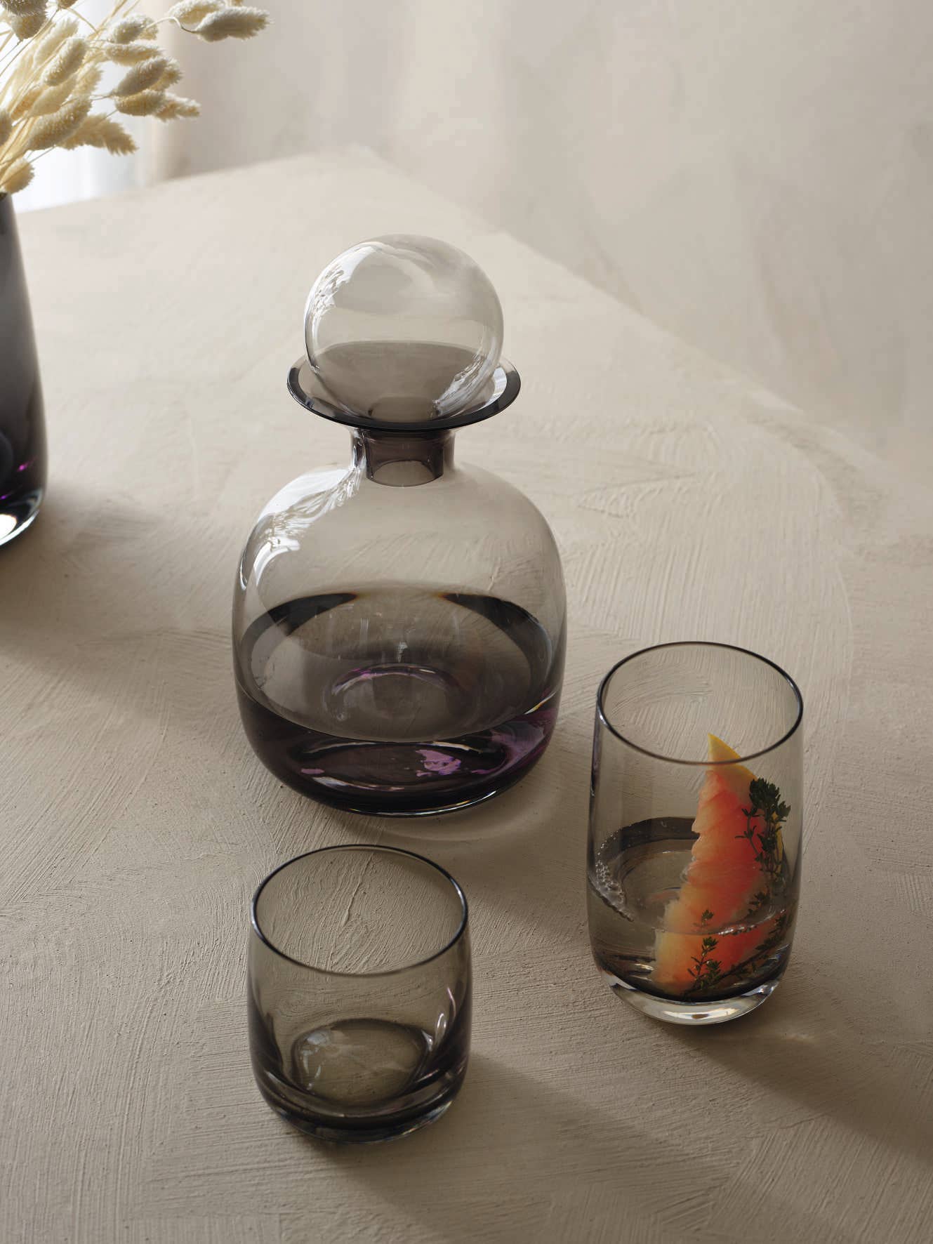 SARABI Blown Glass Carafes Square w/Gift Pack*2-3MO LeadTime