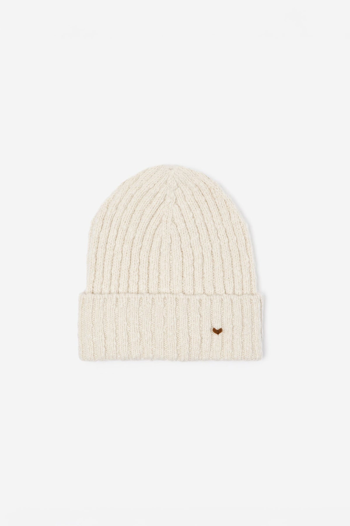 The Rib Beanie – Milk Boucle