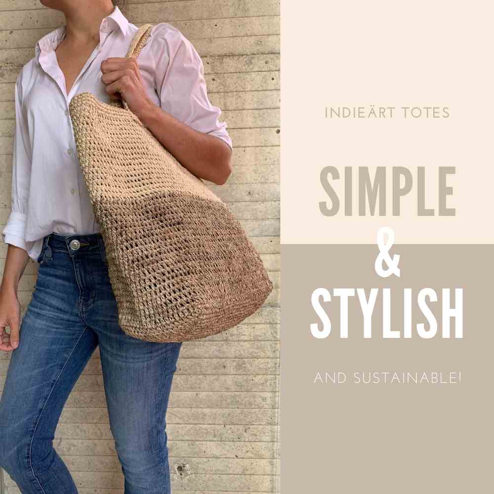 Tote Bag Natural Handmade, Beach Bag