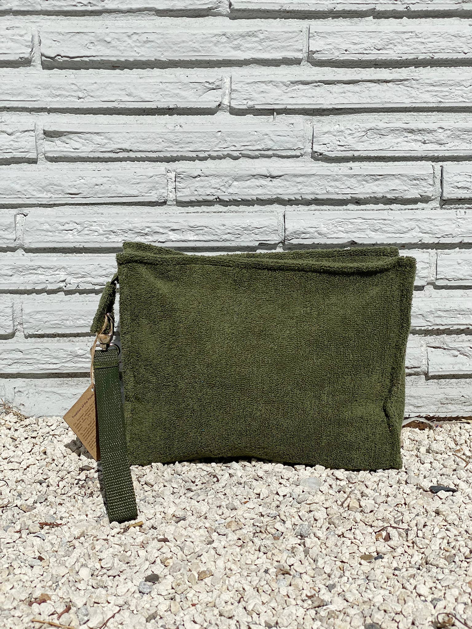 Large Terry Pouch Plastic Lined