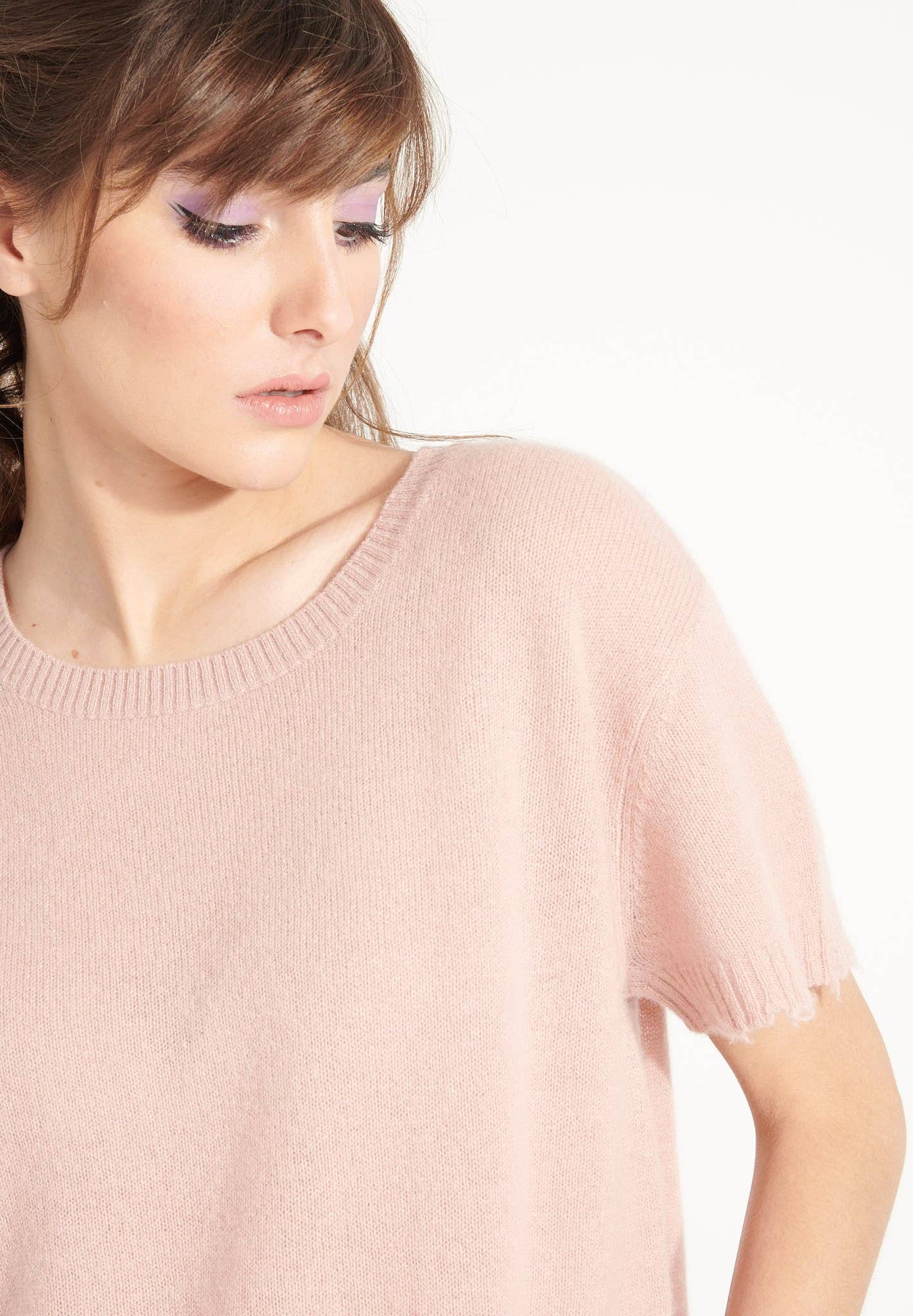 Round Neck Cashmere T-Shirt