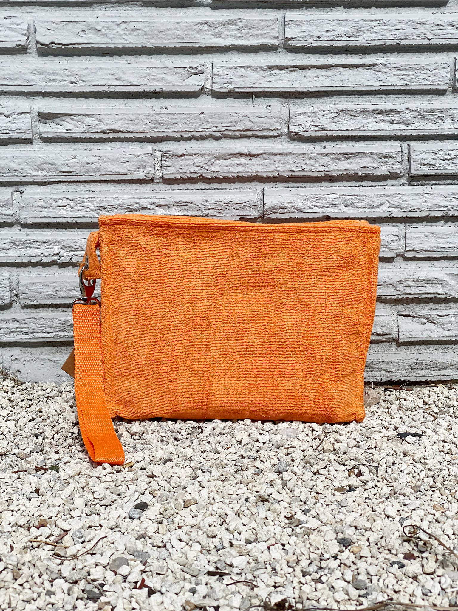 Large Terry Pouch Plastic Lined