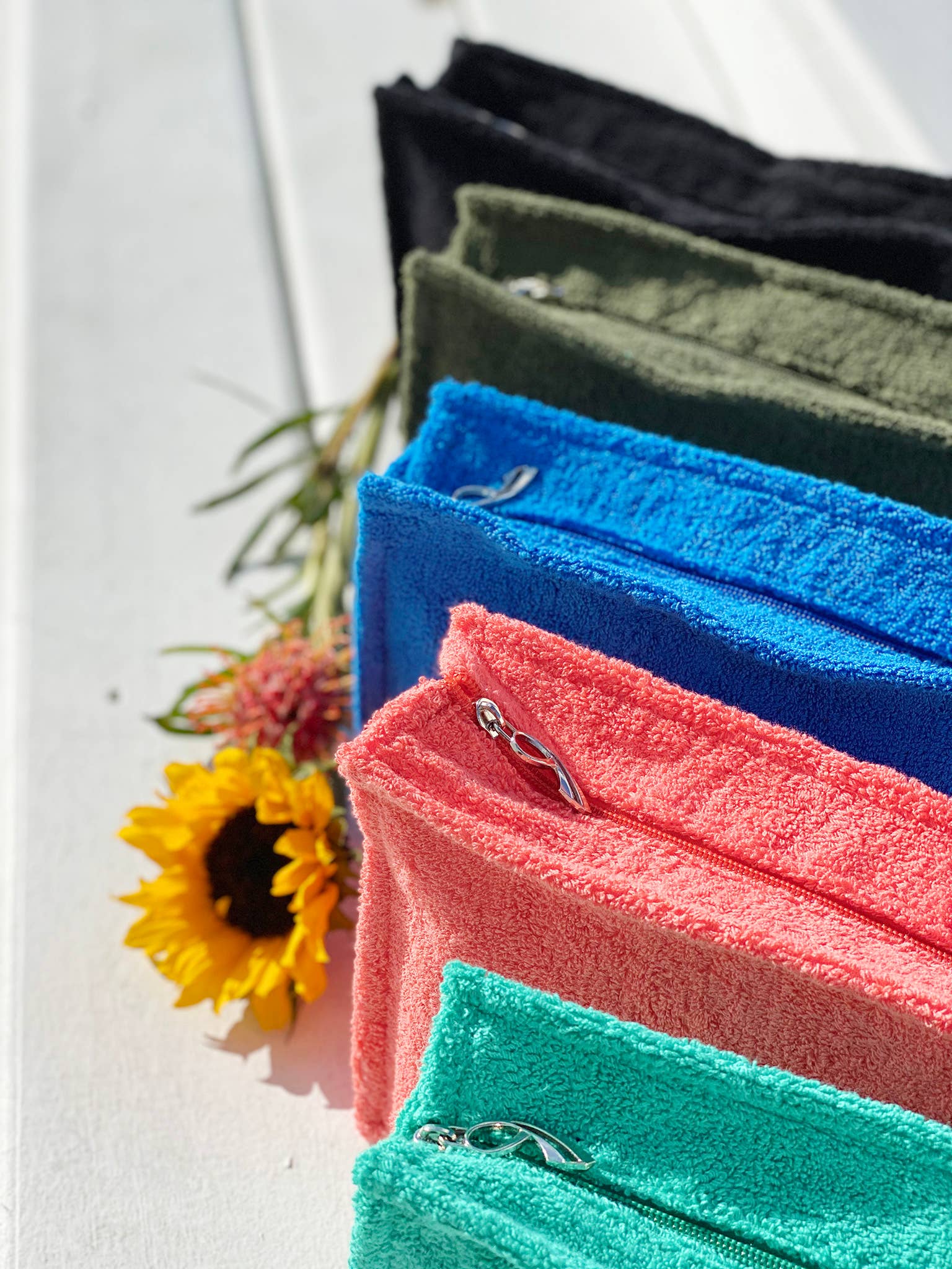 Large Terry Pouch Plastic Lined