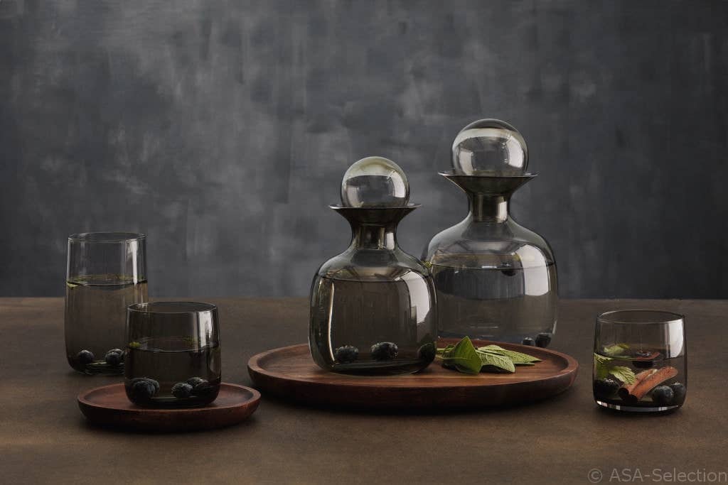 SARABI Blown Glass Carafes Square w/Gift Pack*2-3MO LeadTime