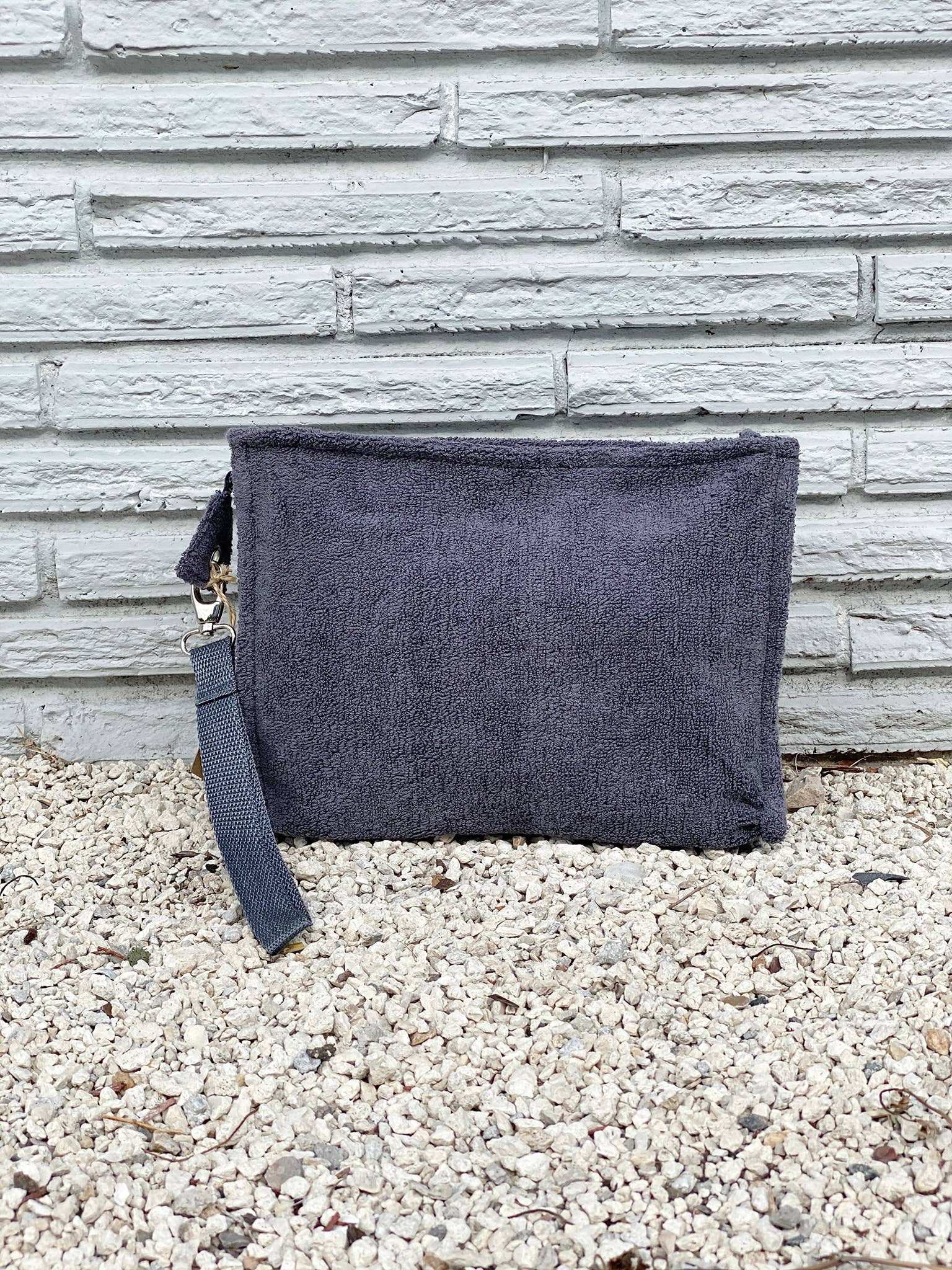 Large Terry Pouch Plastic Lined