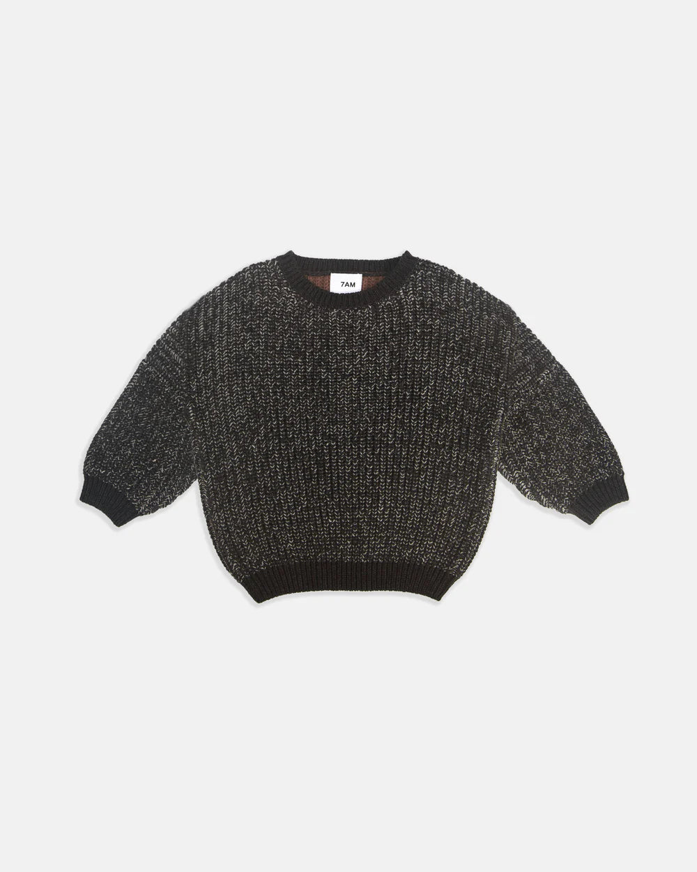 Fuzzy long sleeve chunky sweater