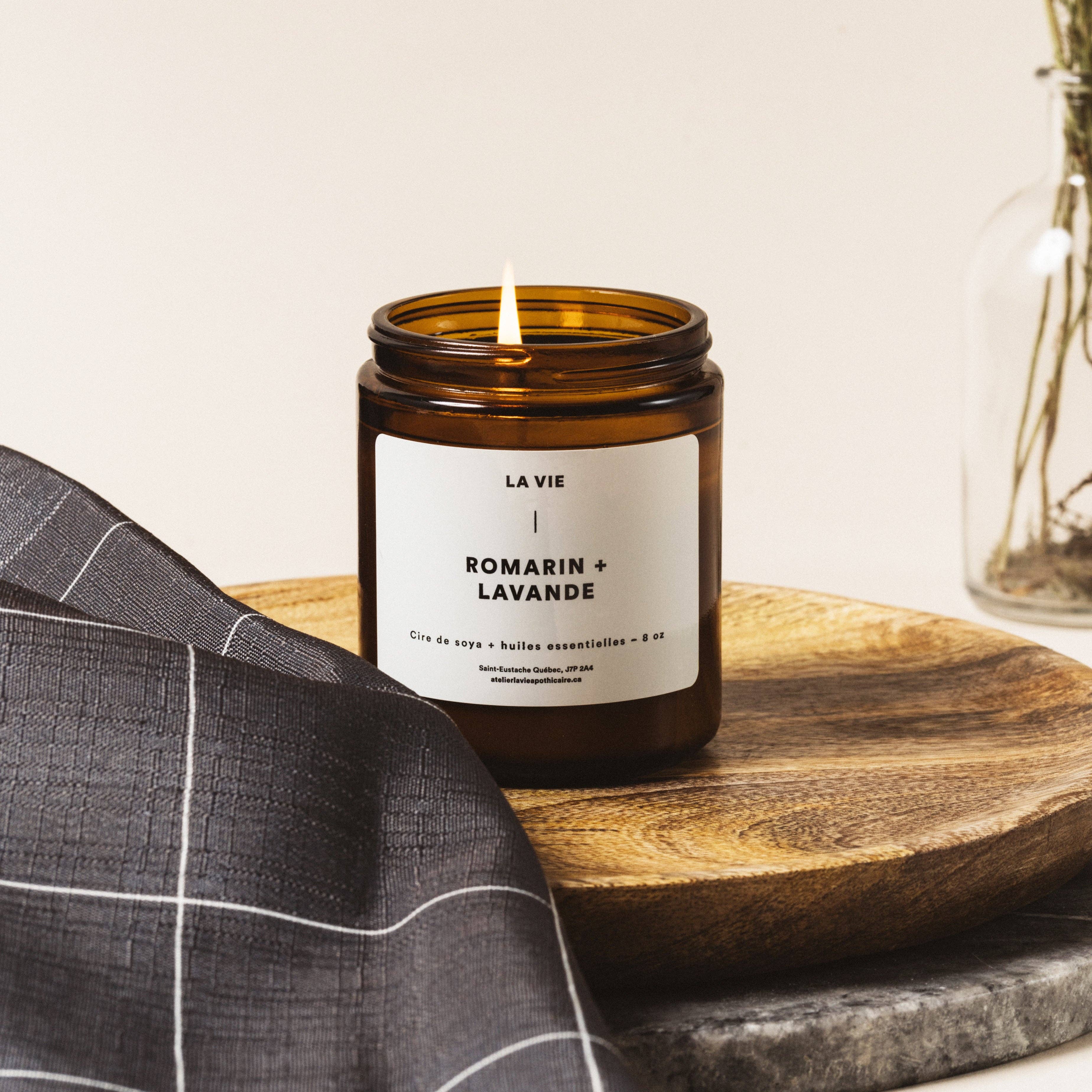 Rosemary Lavender Scented Candle