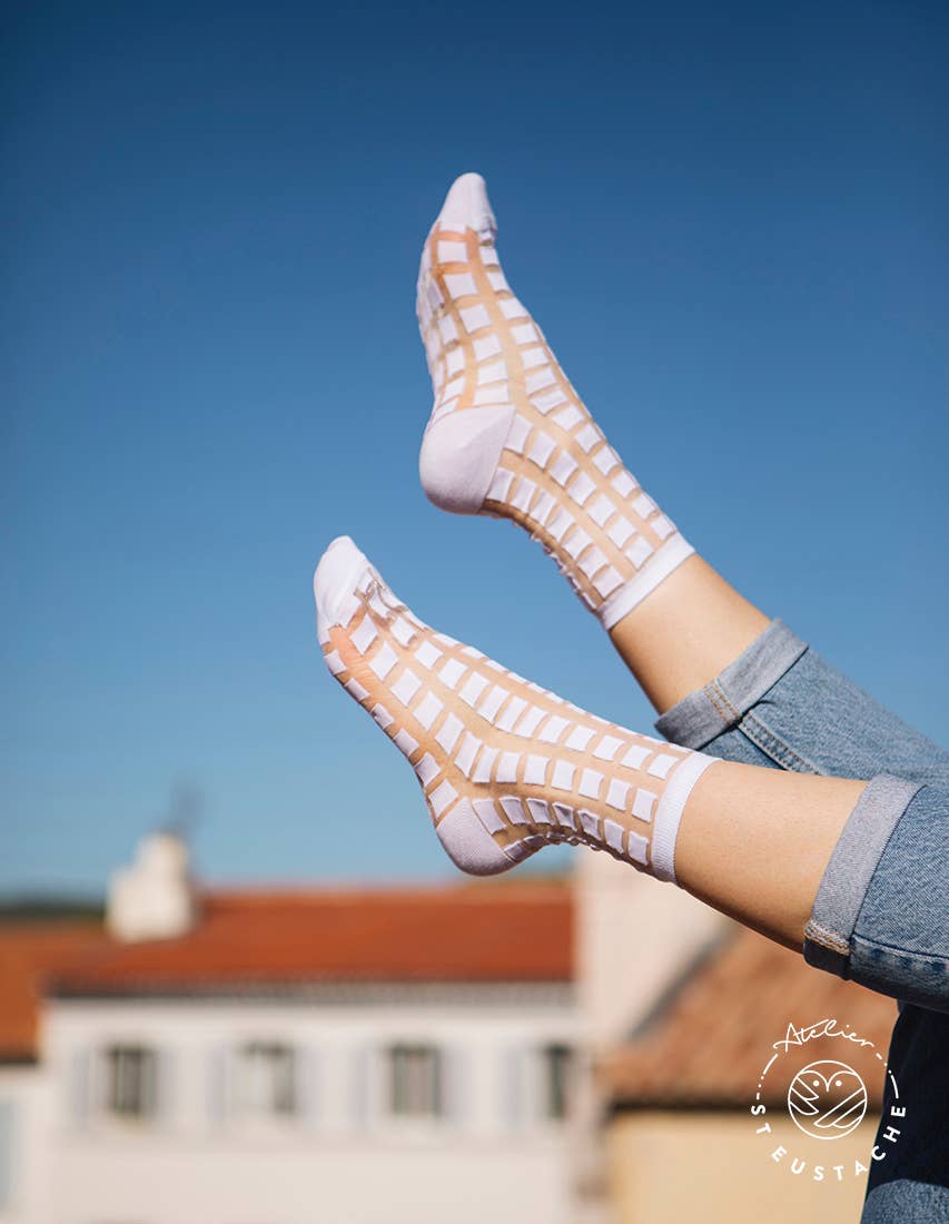 GINZA WHITE • Women's summer sheer socks