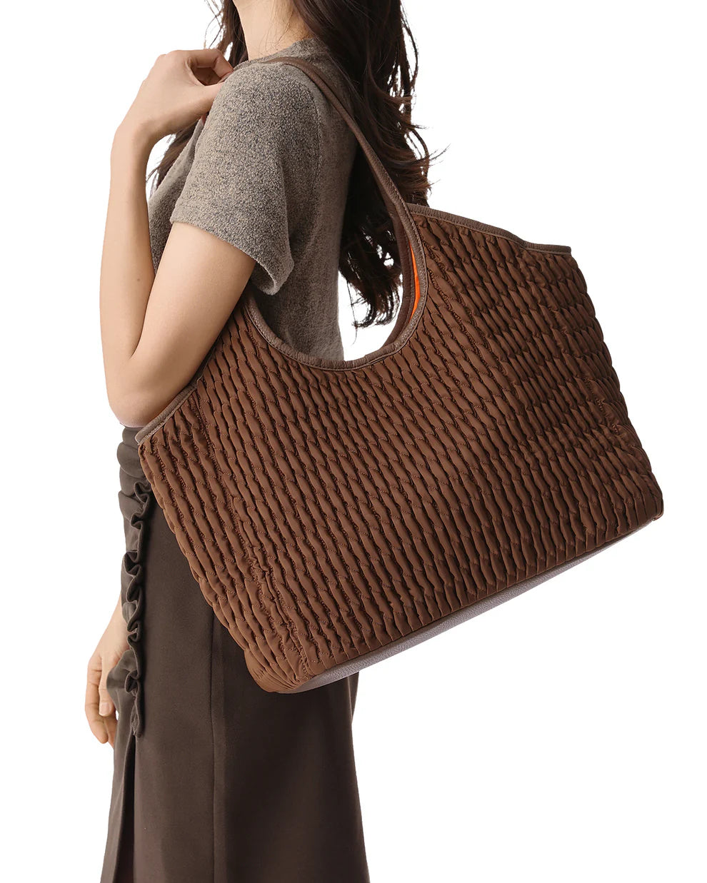 large puff tote bag