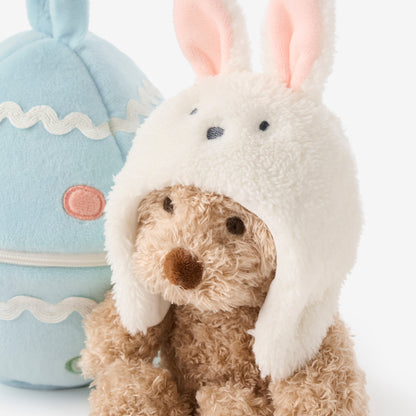 Easter egg bear with bunny Hat