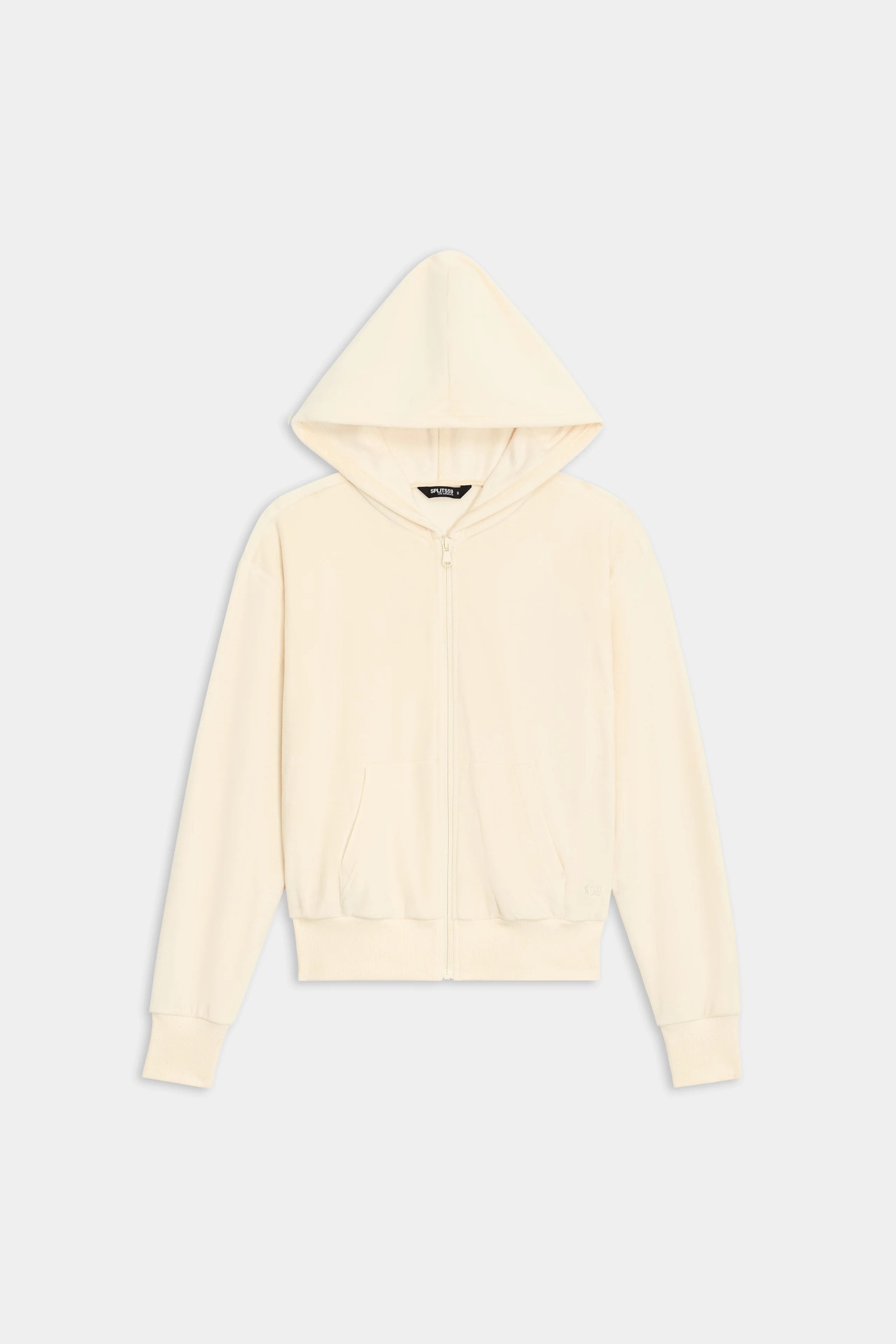 Velour Zip Up Hoodie