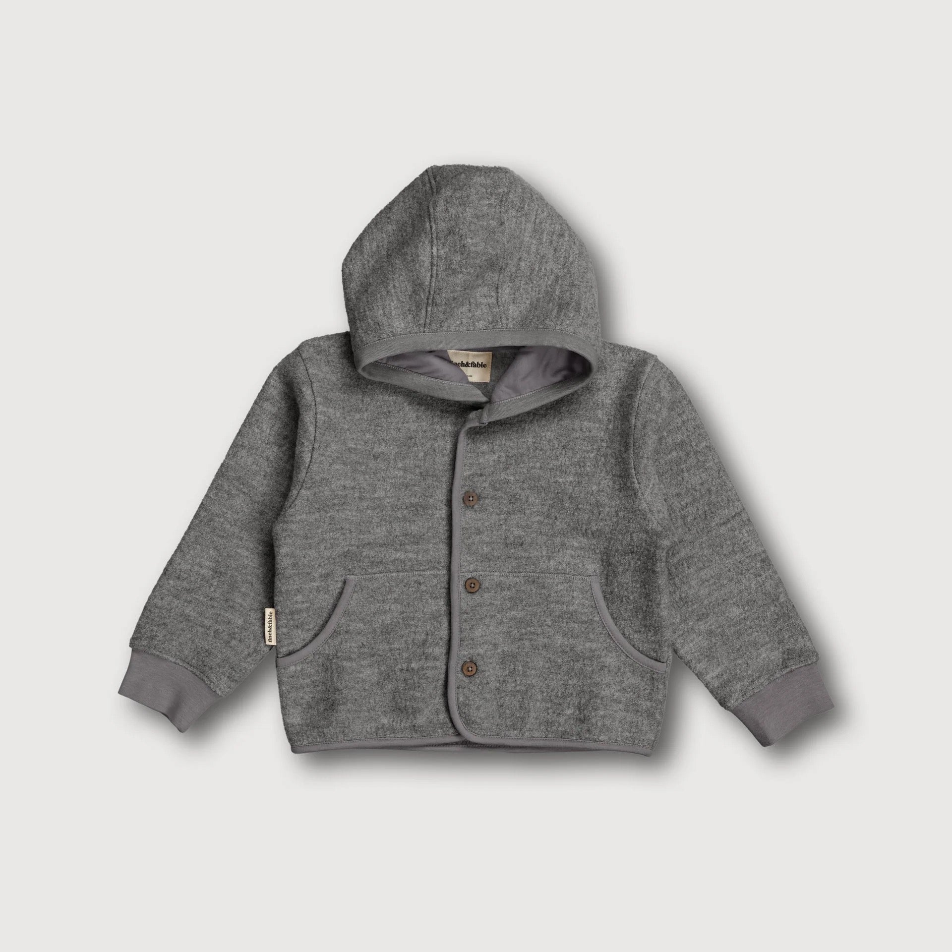 Wool hooded jacket
