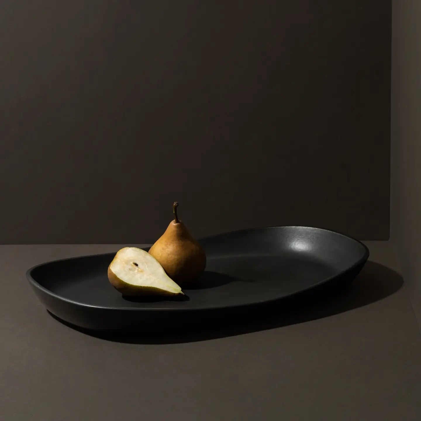 long stoneware platter