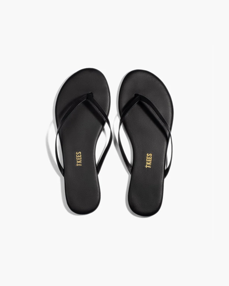 Leather flip flops