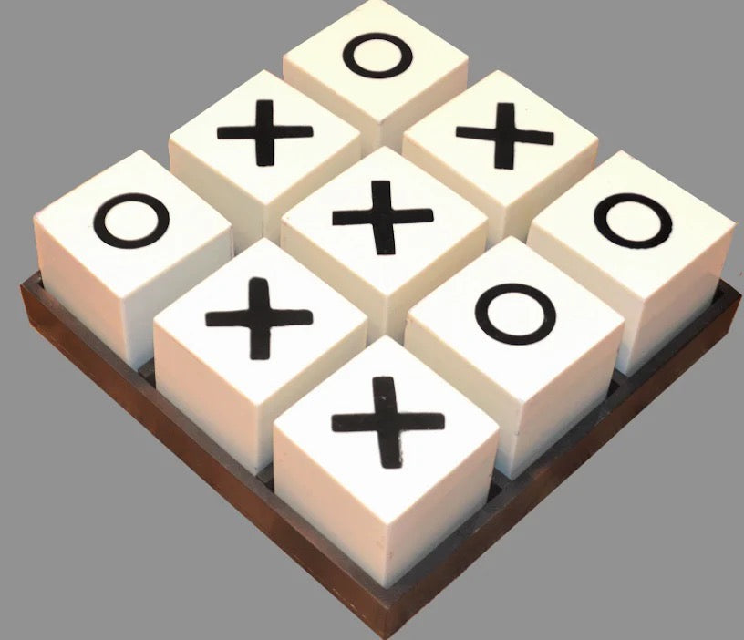 TIC TAC TOE with wood tray