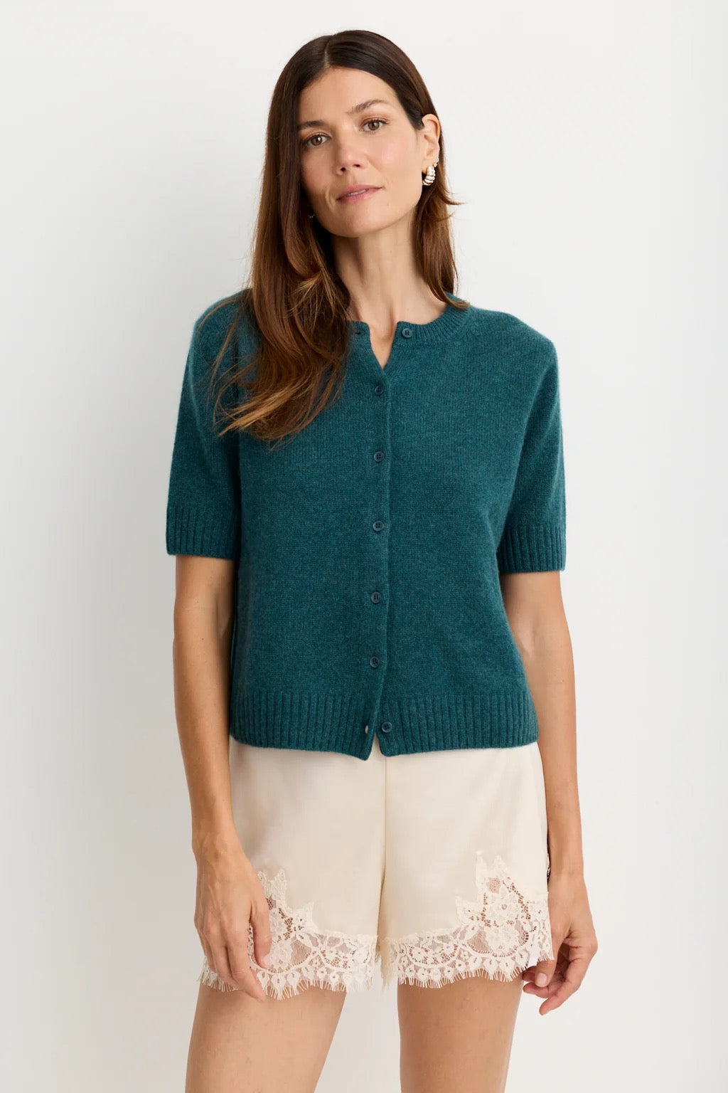 Townes Cashmere Crew Cardigan