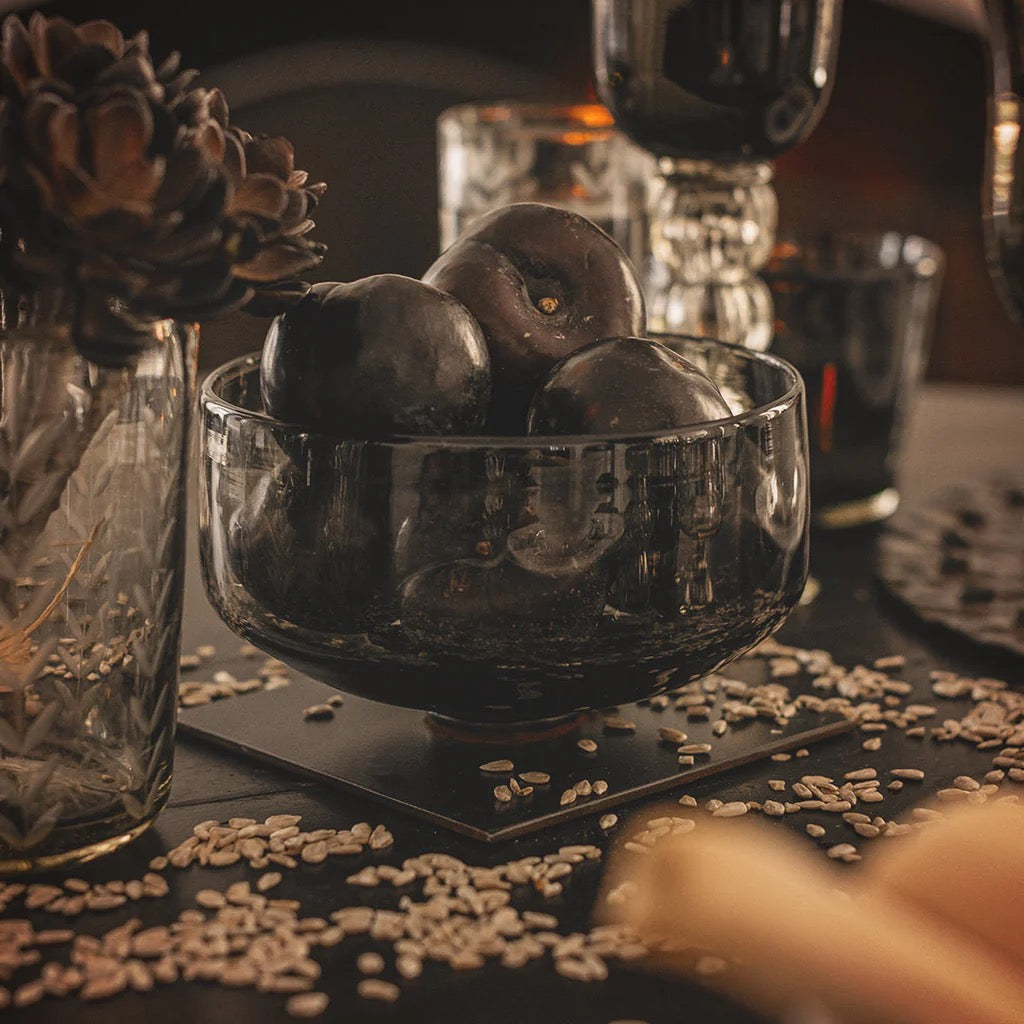 Papcita noche bowl on iron stand