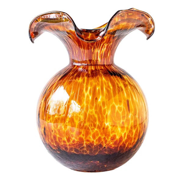 HIBISCUS FLUTED VASE