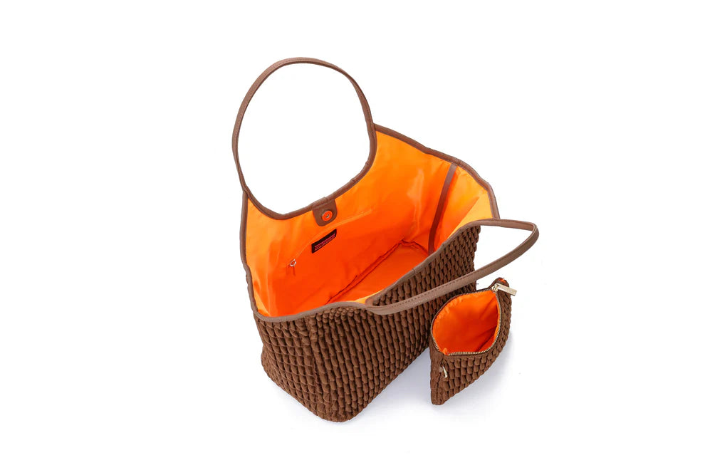 large puff tote bag