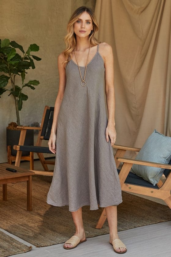 ITALIAN LINEN MAXI  DRESS