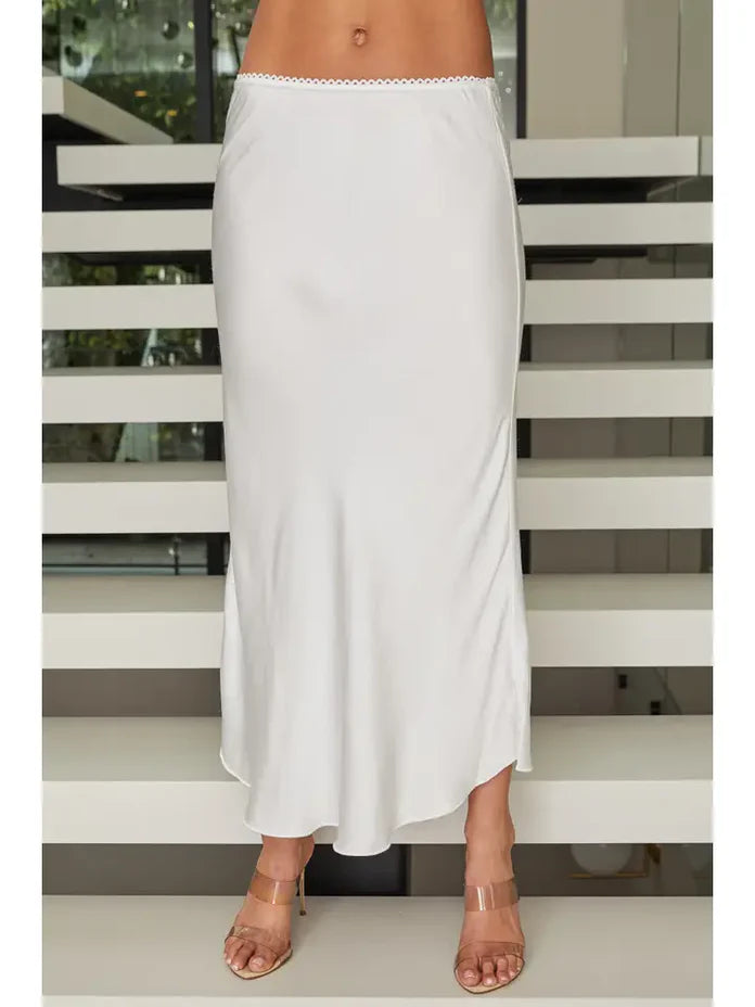 silky slip skirt
