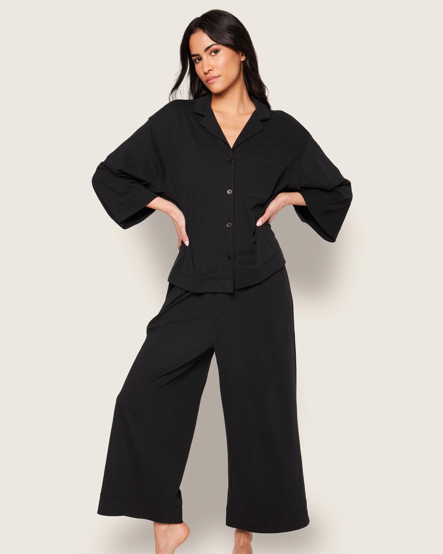 Pima Cotton Luxe Wide Leg Pajama Set