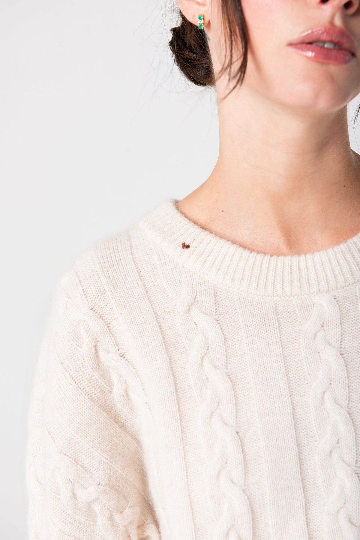 Marsha Cable in Cashmere - Oatmeal