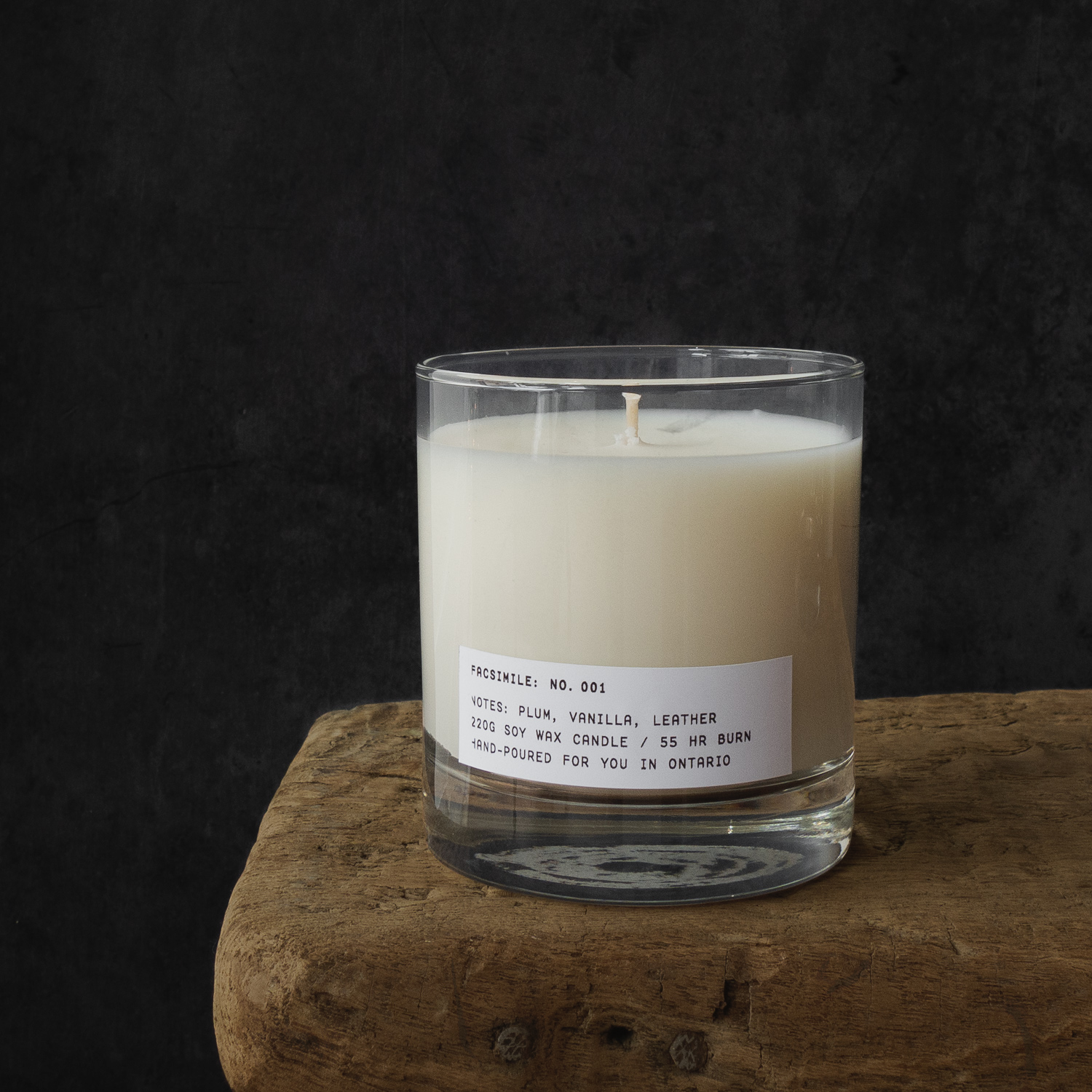 No. 001: Plum, Vanilla, Leather [220g Soy Candle]