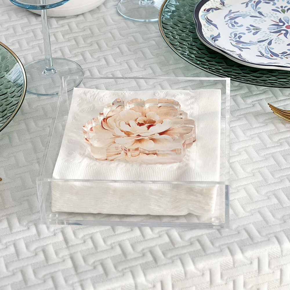 Napkin Holder with Flower
