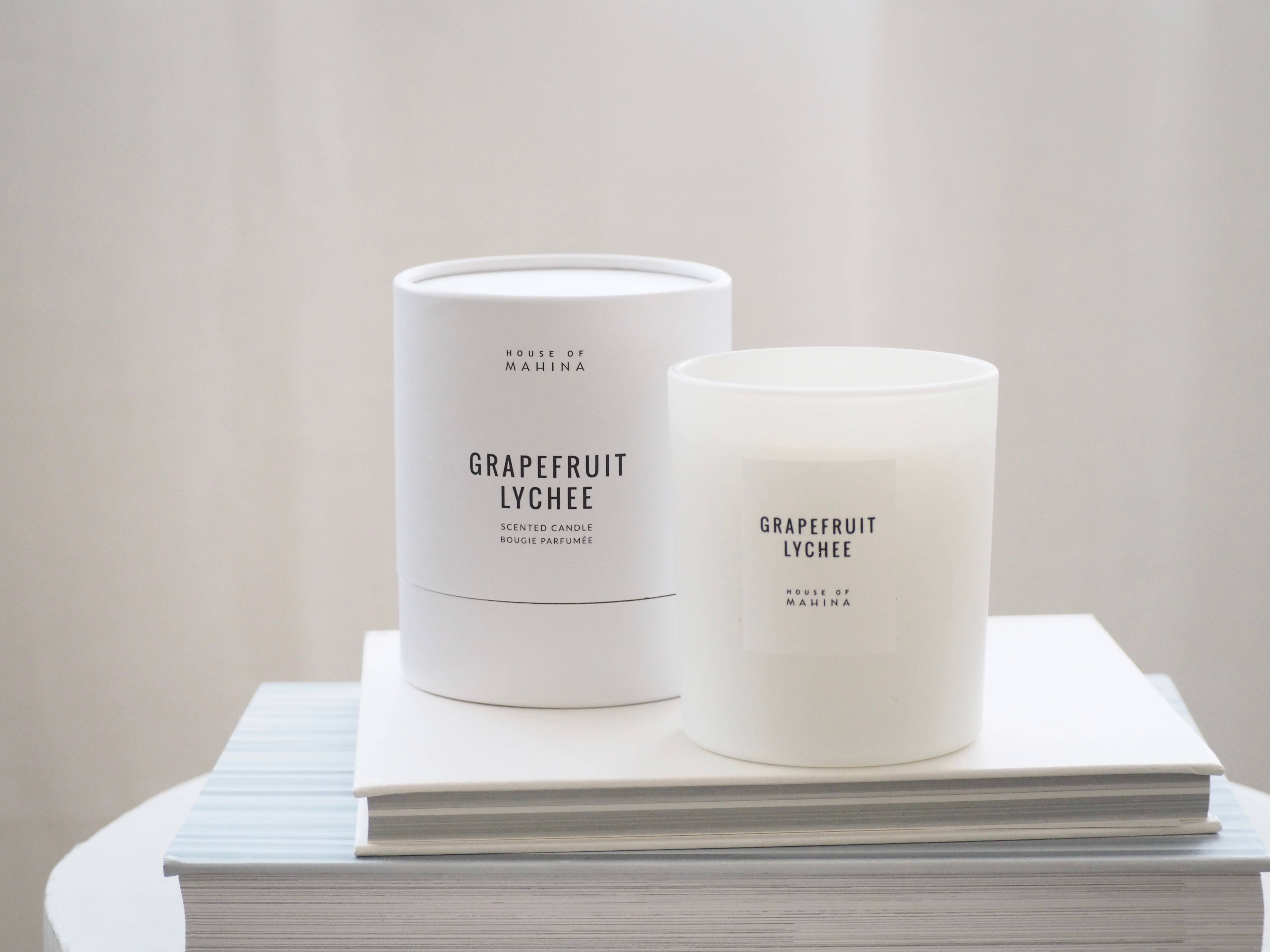 Grapefruit Lychee Candle 12 oz -  Bright Fruity Citrus