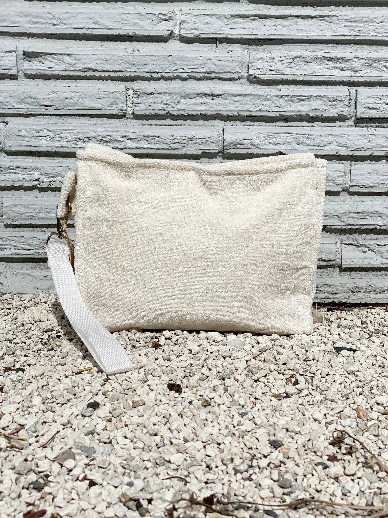 Large Terry Pouch Plastic Lined