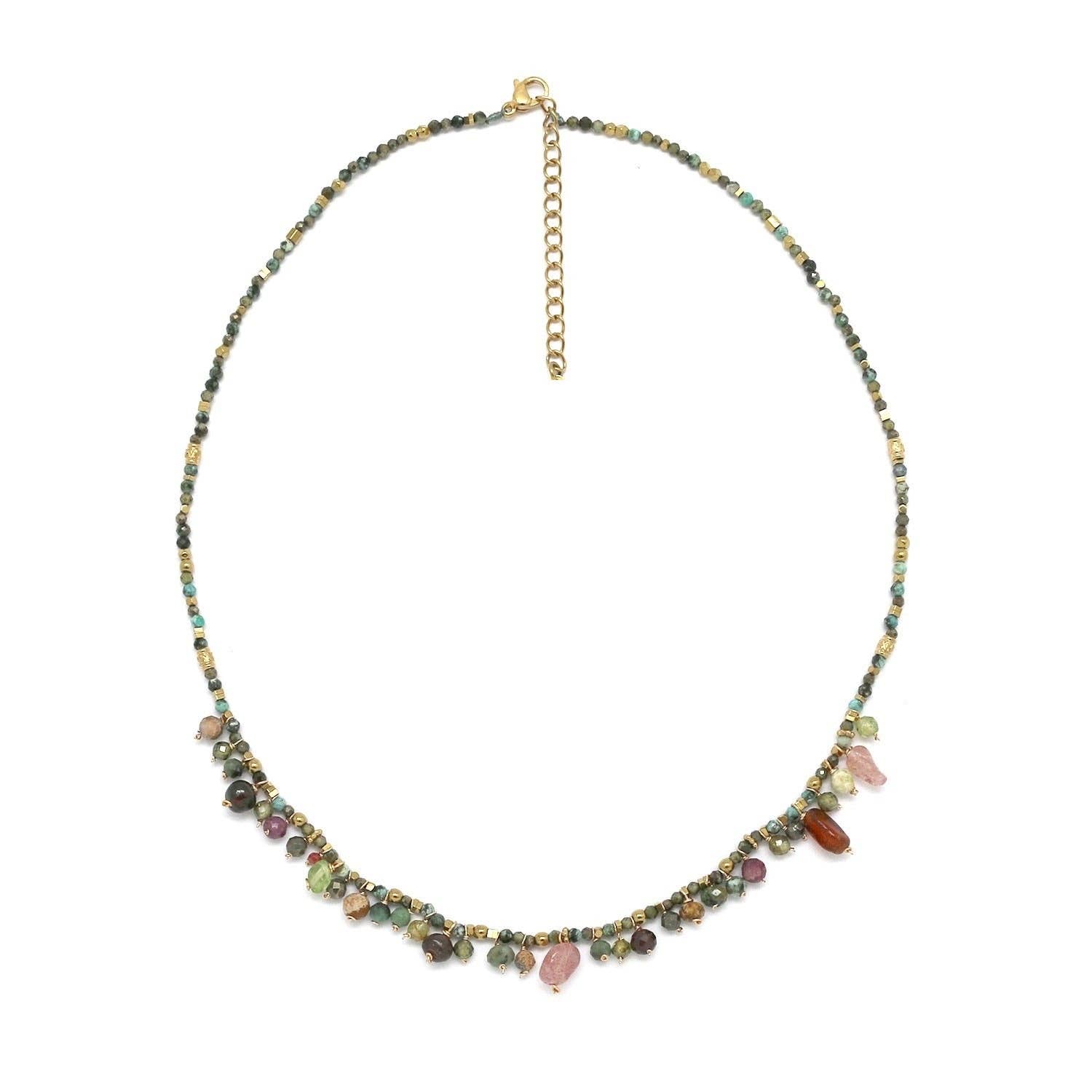 Beautiful Delicate Mini Stones and Charms Necklace -  N2-2671