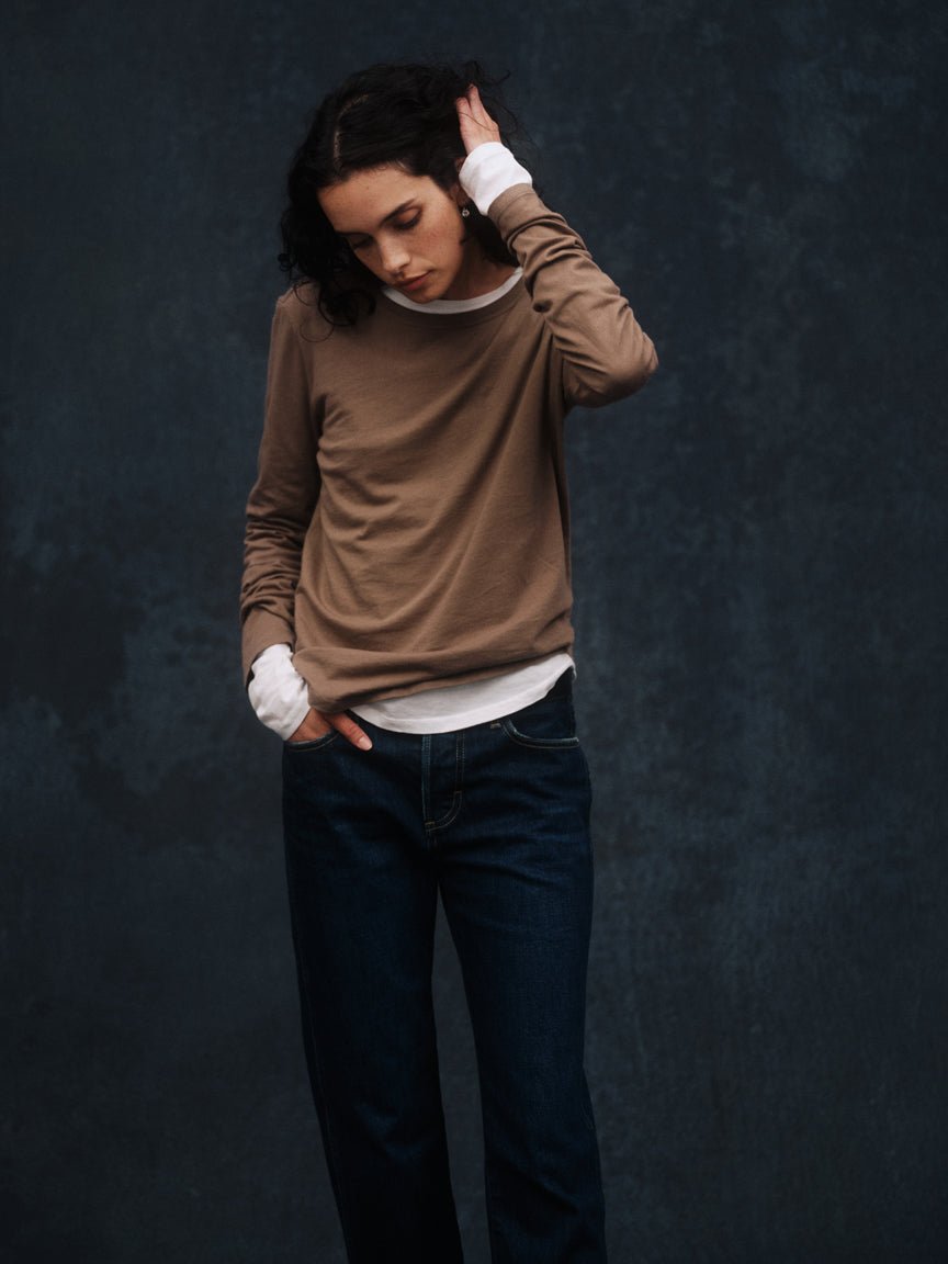 QUINN LONG SLEEVE TEE ROOT