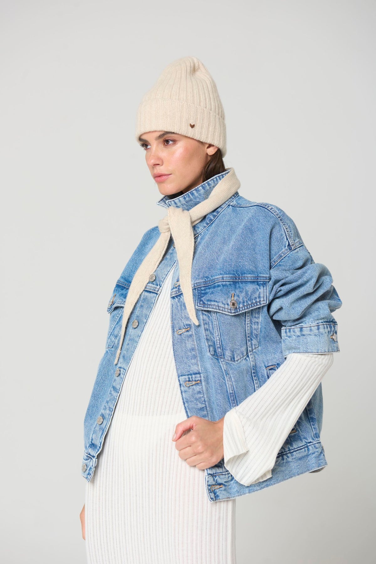 The Rib Beanie – Oatmeal